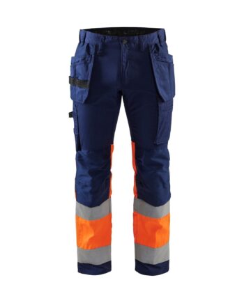 BlÅklder 1558 High Vis Buks Med Stretch Marineblå High Vis Orange Herre Marineblå High Vis Orange C44 Bukser Baglomme BlÅklder - BlÅklÄder Jeans  - 7330509653494