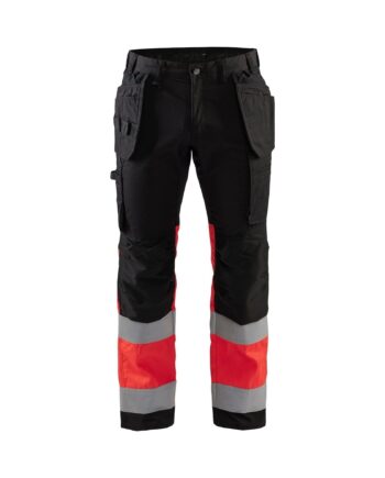 BlÅklder 1558 High Vis Buks Med Stretch Sort High Vis Rød Herre Sort High Vis Rød C44 Bukser Baglomme BlÅklder - BlÅklÄder Jeans  - 7330509654033