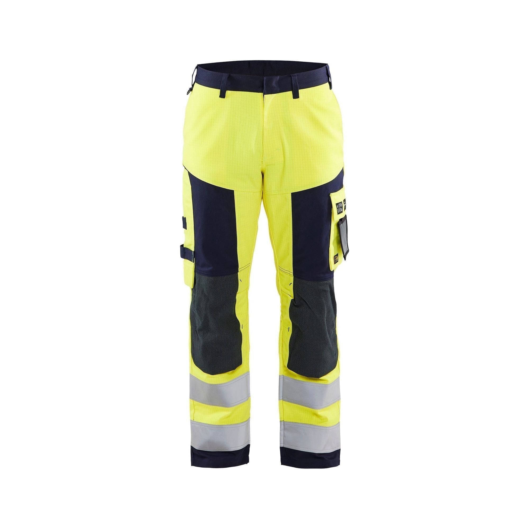 BlÅklder 1578 Multinorm Håndværker Buks Herre High Vis Gul Marineblå C44 Bukser Arbejdstøj Baglomme - BlÅklÄder Jeans  - 7330509516447
