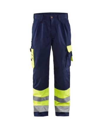 BlÅklder 1584 High Vis Buks High Vis Gul Marineblå Herre High Vis Gul Marineblå C46 Bukser Arbejdstøj BlÅklder - BlÅklÄder Jeans  - 7330509204429