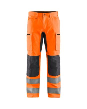 BlÅklder 1585 High Vis Buks Med Stretch High Vis Orange Mellemgrå Herre High Vis Orange Mellemgrå C44 Bukser Baglomme Bukser - BlÅklÄder Jeans  - 7330509773918
