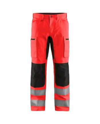Sort BlÅklder 1585 High Vis Buks Med Stretch High Vis Rød Herre High Vis Rød C44 Bukser Baglomme Bukser - BlÅklÄder Jeans  - 7330509774137