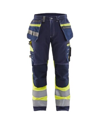 BlÅklder 1794 High Vis Buks Med Stretch Herre Marineblå High Vis Gul C44 Bukser Baglomme Bukser - BlÅklÄder Jeans  - 7330509767061