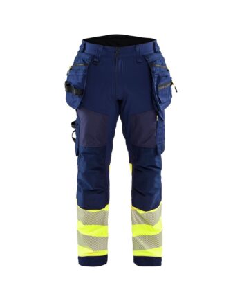 BlÅklder 1821 High Vis Softshell Buks Marineblå High Vis Gul Herre Marineblå High Vis Gul C44 Softshell Bukser Arbejdstøj BlÅklder - BlÅklÄder Jeans  - 7330509878354