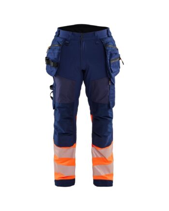BlÅklder 1821 High Vis Softshell Buks Marineblå High Vis Orange Herre Marineblå High Vis Orange C44 Softshell Bukser Arbejdstøj BlÅklder - BlÅklÄder Jeans  - 7330509878637