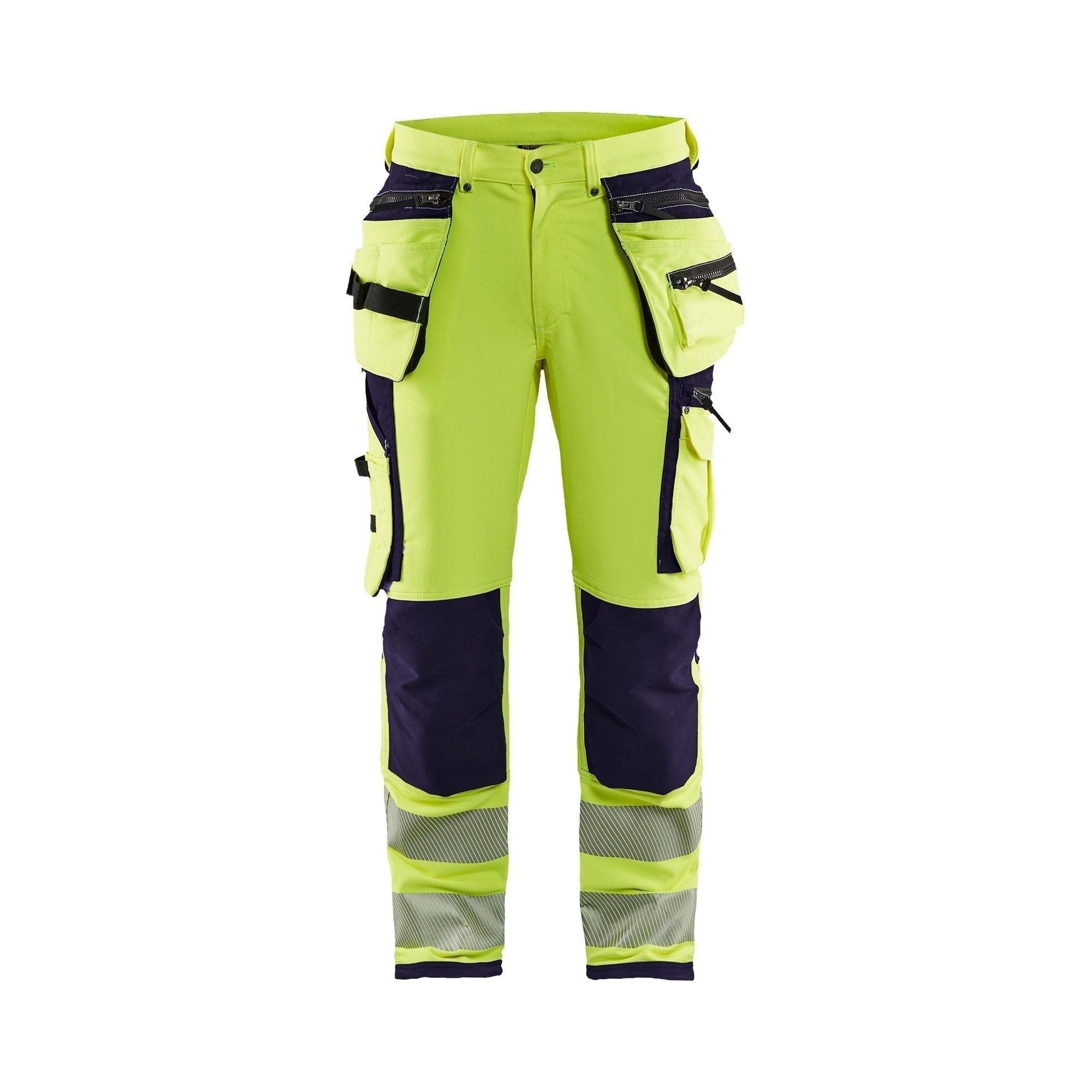 BlÅklder 1997 High Vis Buks Vejs Stretch Herre High Vis Gul Marineblå C44 Bukser Baglomme BlÅklder - BlÅklÄder Jeans  - 7330509777077