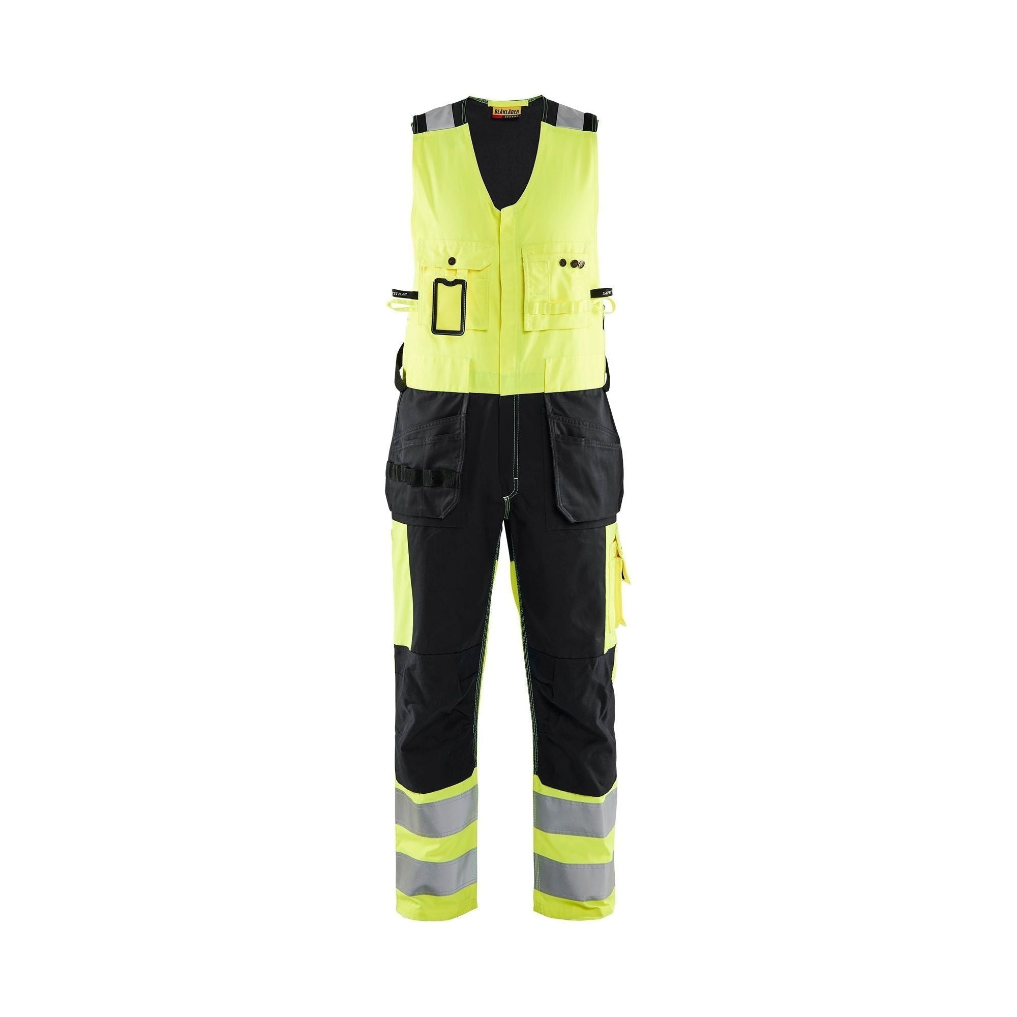 Sort BlÅklder 2653 High Vis Helbuks High Vis Gul C44 Bukser BlÅklder Helbusker - BlÅklÄder Jeans - 7330509364598