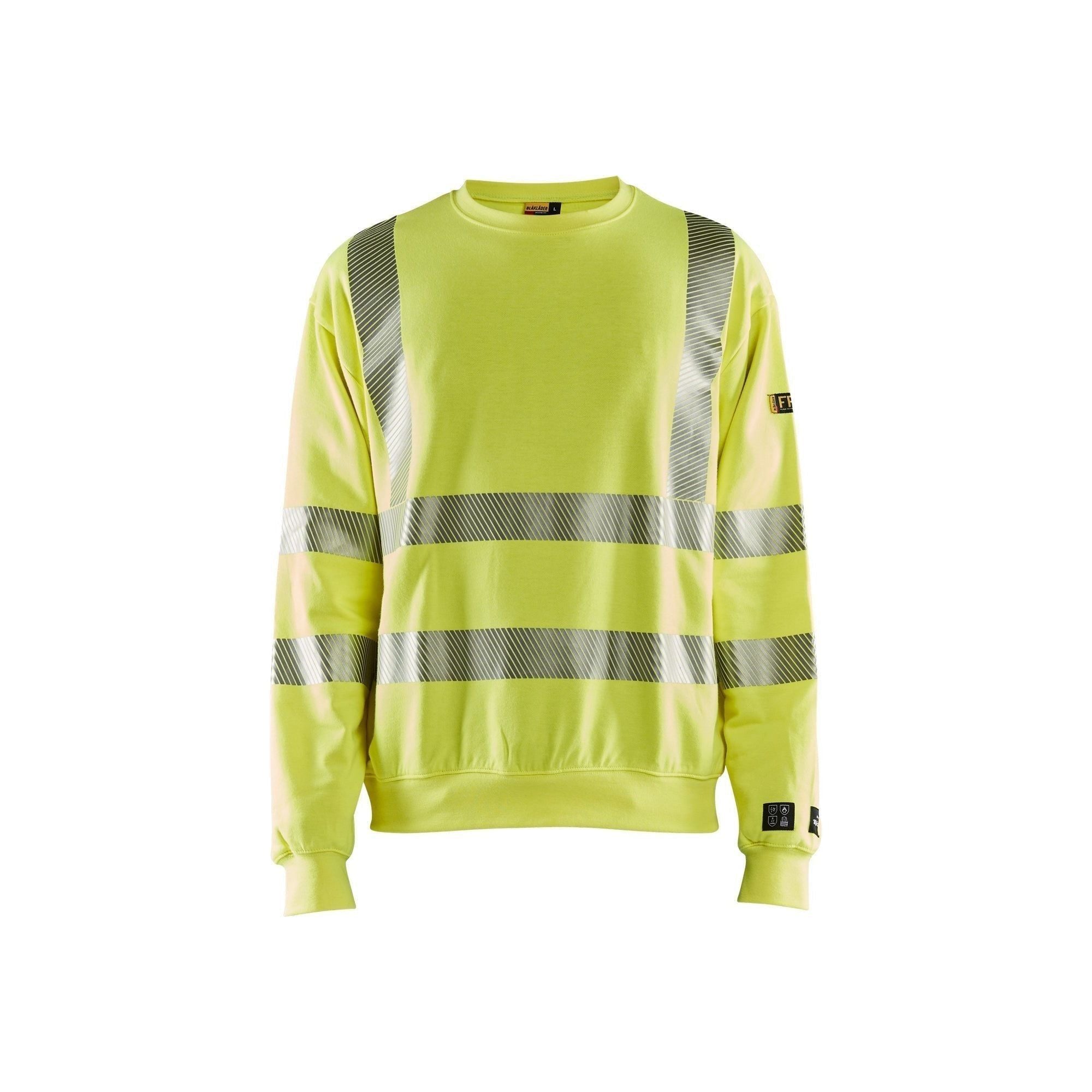 BlÅklder 3087 Multinorm Sweatee Shirt Inherent Herre High Vis Gul Sweatee Shirt Arbejdstøj BlÅklder - BlÅklÄder Shirt - 7330509725955