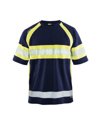 BlÅklder 3337 High Vis Shirt Herre Marineblå High Vis Gul Shirts BlÅklder 13758 Upf - BlÅklÄder Shirt  - 7330509469774