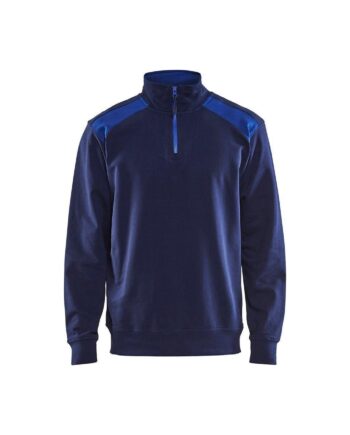 BlÅklder 3353 Sweatee Shirt Half Zip Marineblå Koboltblå Herre Marineblå Koboltblå Sweatee Shirt BlÅklder Herre - BlÅklÄder Shirt  - 7330509456064