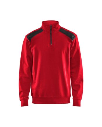 Sort BlÅklder 3353 Sweatee Shirt Half Zip Rød Herre Rød Sweatee Shirt BlÅklder Herre - BlÅklÄder Shirt  - 7330509596982