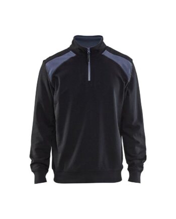 BlÅklder 3353 Sweatee Shirt Half Zip Sort Grå Herre Sort Grå Sweatee Shirt BlÅklder Herre - BlÅklÄder Shirt  - 7330509456385