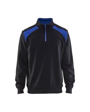 BlÅklder 3353 Sweatee Shirt Half Zip Sort Koboltblå Herre Sort Koboltblå Sweatee Shirt BlÅklder Fjernlager - BlÅklÄder Shirt  - 7330509456309