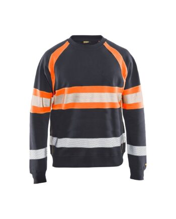 BlÅklder 3359 High Vis Sweatee Shirt Herre Mellemgrå High Vis Orange Sweatee Shirt BlÅklder Discount - BlÅklÄder Shirt  - 7330509815267