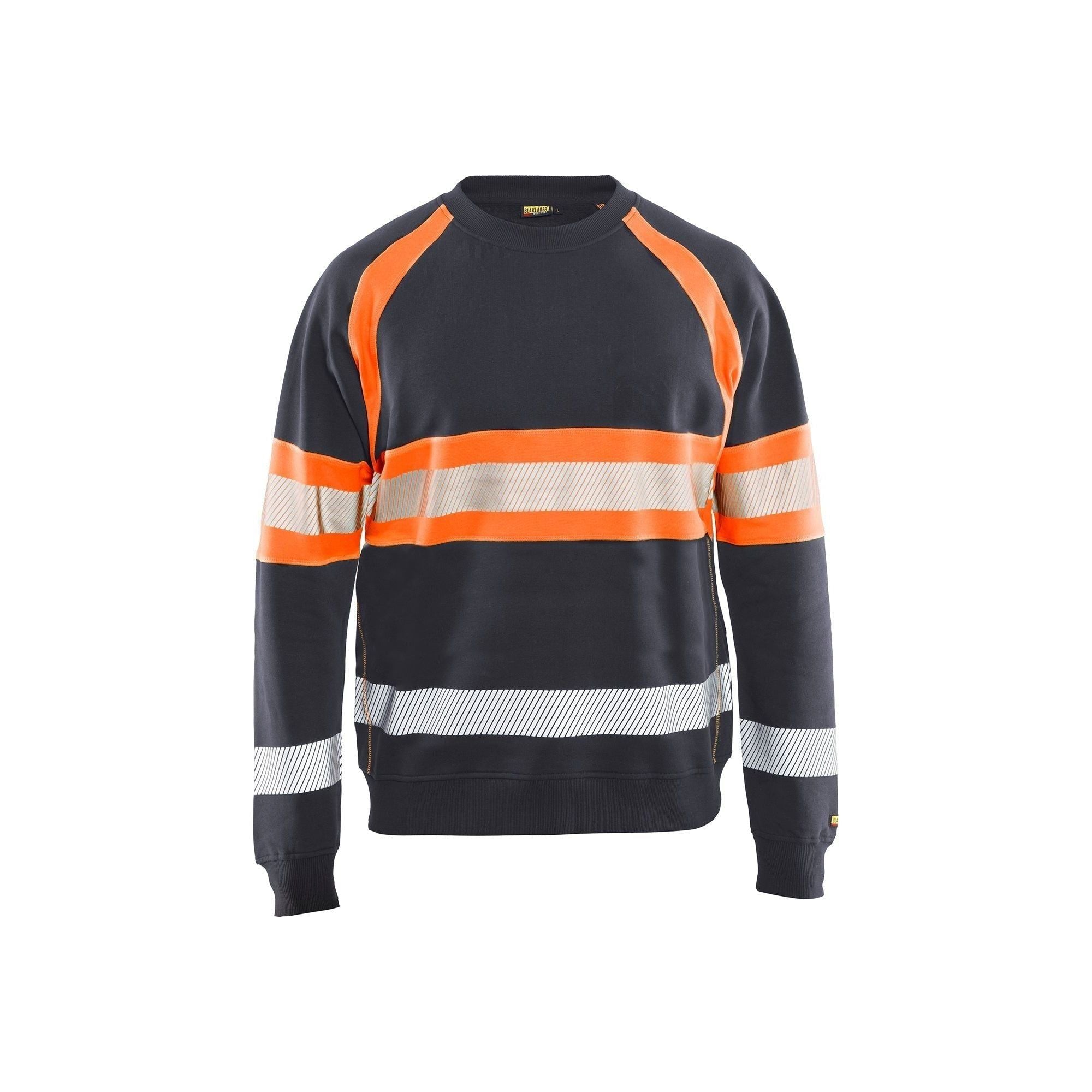 BlÅklder 3359 High Vis Sweatee Shirt Herre Mellemgrå High Vis Orange Sweatee Shirt BlÅklder Discount - BlÅklÄder Shirt - 7330509815267