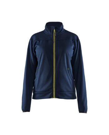 BlÅklder 3394 Dame Sweatee Shirt Full Zip Mørk Marineblå High Vis Gul Sweatee Shirt BlÅklder Discount - BlÅklÄder Shirt  - 7330509891988