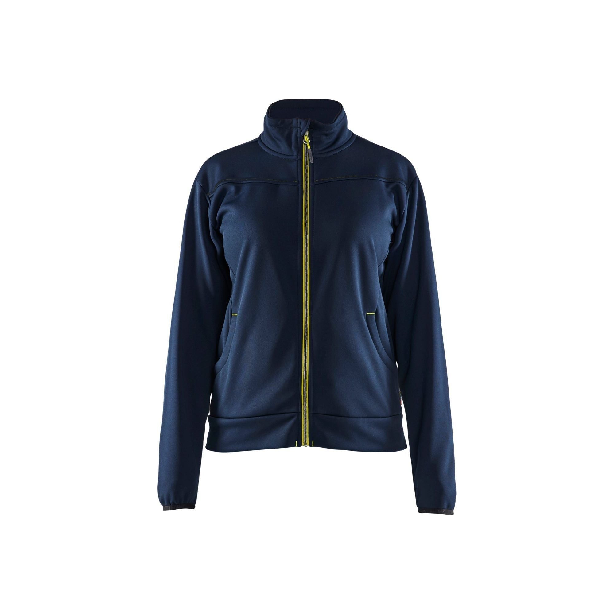 BlÅklder 3394 Dame Sweatee Shirt Full Zip Mørk Marineblå High Vis Gul Sweatee Shirt BlÅklder Discount - BlÅklÄder Shirt - 7330509891988