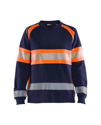 BlÅklder 3409 Dame High Vis Sweatee Shirt Marineblå High Vis Orange Sweatee Shirt BlÅklder Discount - BlÅklÄder Shirt  - 7330509856291