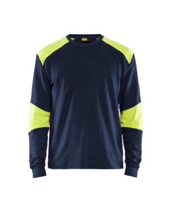 BlÅklder 3457 Brandhæmmende Shirt Lang ærme Inherent Herre Marineblå High Vis Gul Shirts Arbejdstøj Beklædning - BlÅklÄder Shirt  - 7330509725658