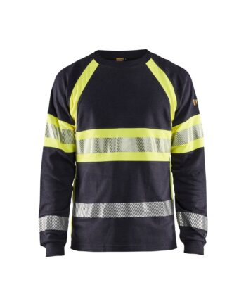 BlÅklder 3484 Brandhæmmende Shirt Lang ærme Inherent Herre Marineblå High Vis Gul Shirts Arbejdstøj Beklædning - BlÅklÄder Shirt  - 7330509725573