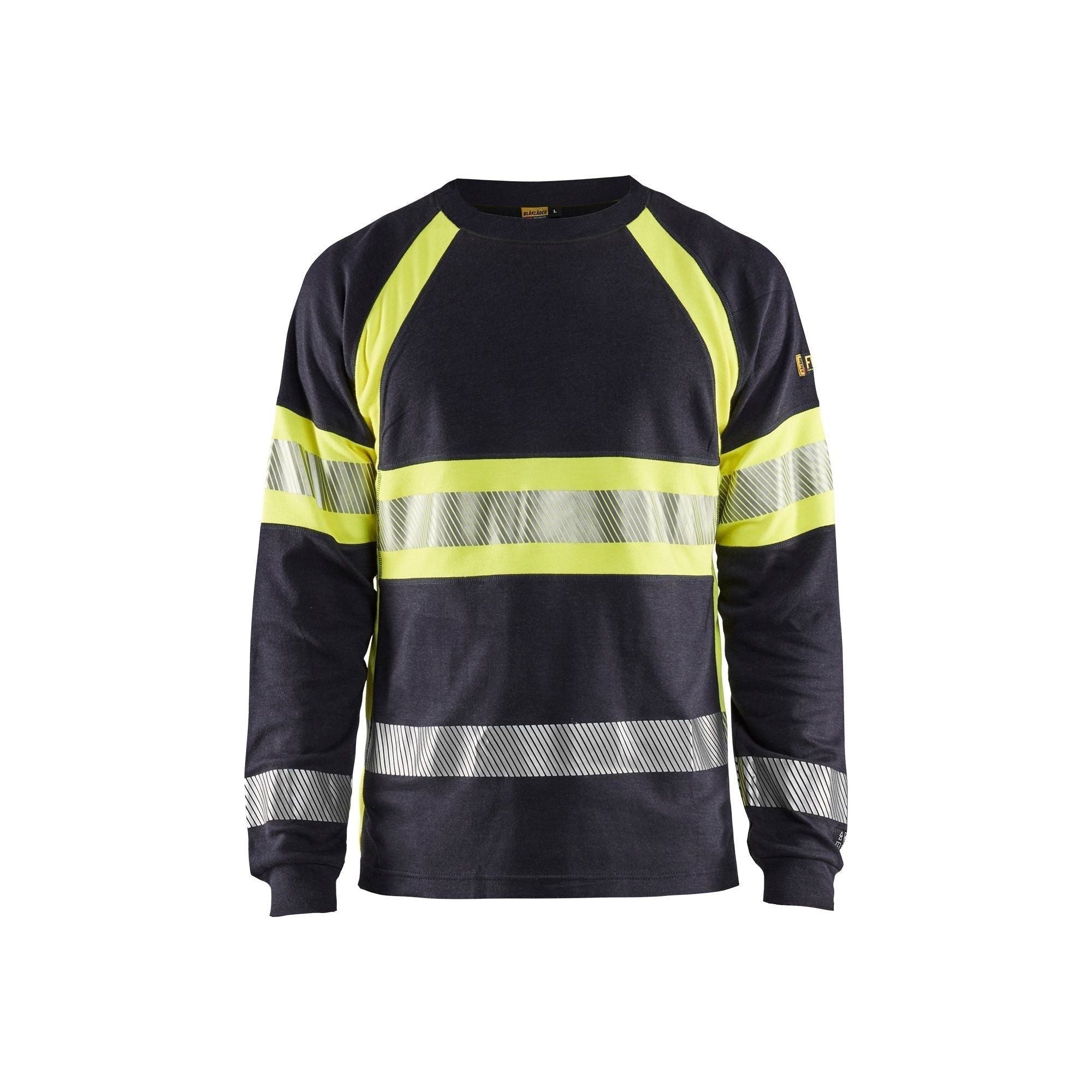BlÅklder 3484 Brandhæmmende Shirt Lang ærme Inherent Herre Marineblå High Vis Gul Shirts Arbejdstøj Beklædning - BlÅklÄder Shirt  - 7330509725573