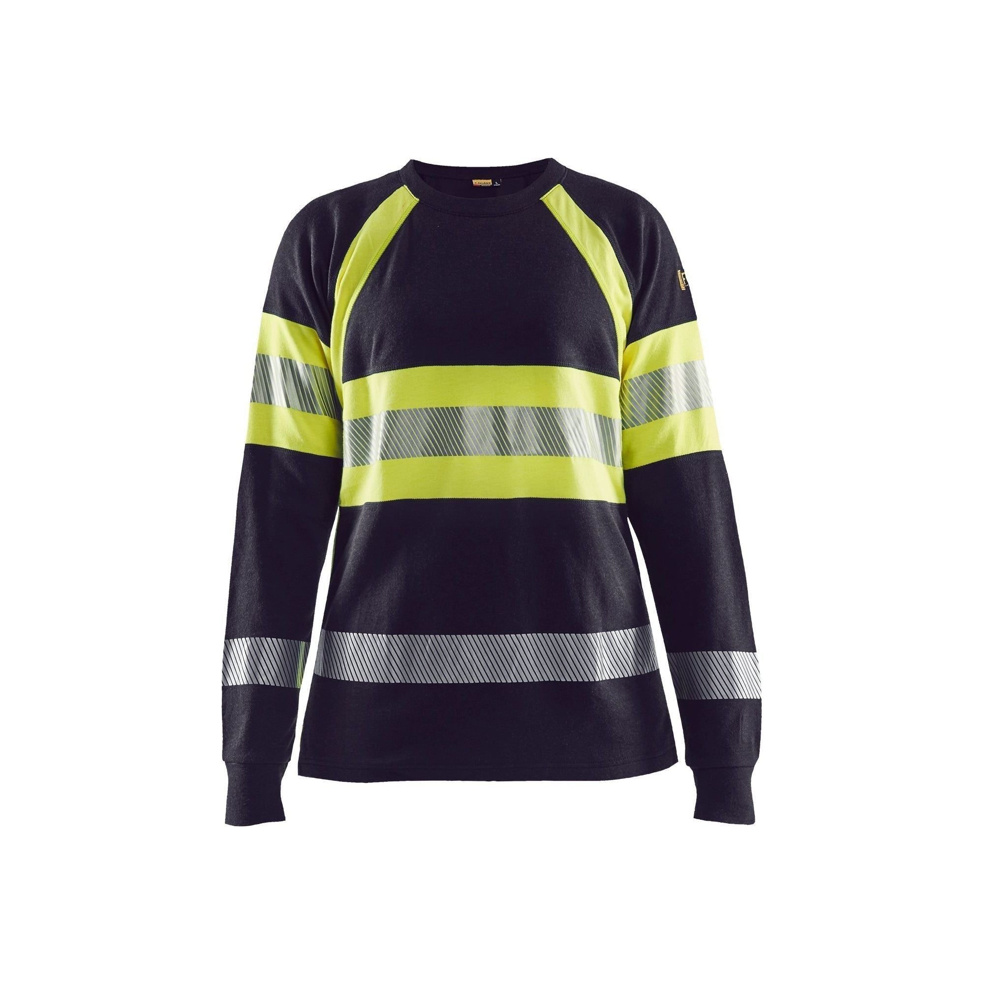BlÅklder 3494 Brandhæmmende Shirt Lang ærme Dame Marineblå High Vis Gul Shirts Arbejdstøj Beklædning - BlÅklÄder Shirt  - 7330509784150