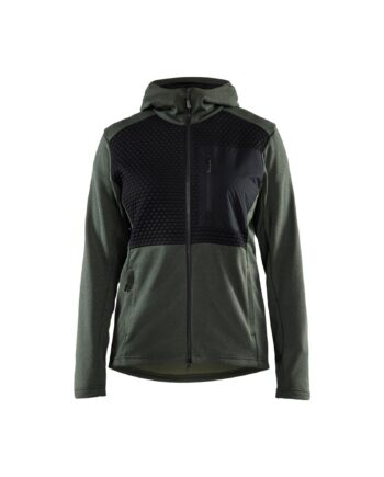 Sort BlÅklder 3542 Hættetrøje Full Zip Dame Efterårsgrøn Sweatee Shirt BlÅklder Dame - BlÅklÄder Shirt  - 7330509880487