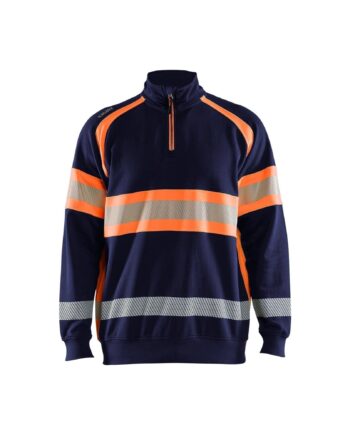 BlÅklder 3553 High Vis Sweatee Shirt Herre Marineblå High Vis Orange Sweatee Shirt BlÅklder Iso 20471 Klasse - BlÅklÄder Shirt  - 7330509830741