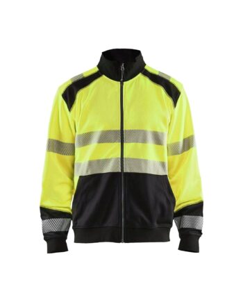 Sort BlÅklder 3558 High Vis Sweatee Shirt Full Zip Herre High Vis Gul Sweatee Shirt BlÅklder Iso 20471 Klasse - BlÅklÄder Shirt  - 7330509610374