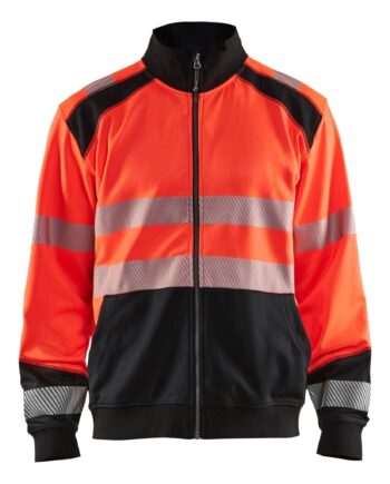 Sort BlÅklder 3558 High Vis Sweatee Shirt Full Zip Herre High Vis Rød Sweatee Shirt BlÅklder Iso 20471 Klasse - BlÅklÄder Shirt  - 7330509623695