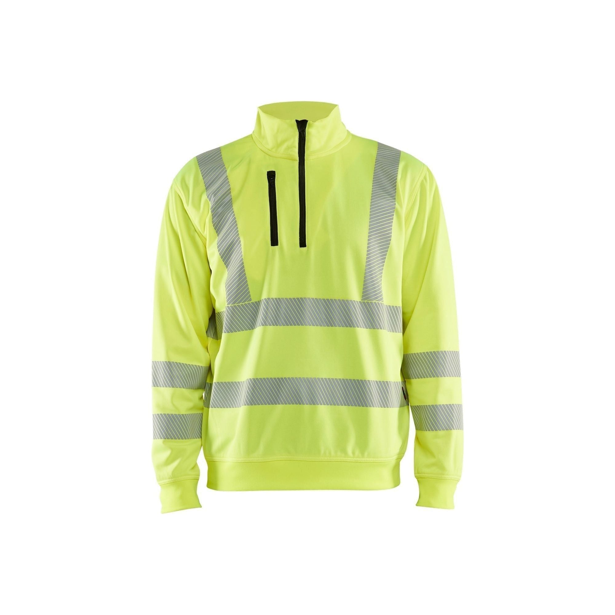 BlÅklder 3564 High Vis Sweatee Shirt Half Zip Herre High Vis Gul Sweatee Shirt BlÅklder Discount - BlÅklÄder Shirt - 7330509831489