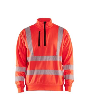 BlÅklder 3564 High Vis Sweatee Shirt Half Zip Herre High Vis Rød Sweatee Shirt BlÅklder Discount - BlÅklÄder Shirt  - 7330509831656