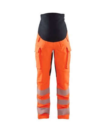 Sort BlÅklder 7100 Graviditets High Vis Buks Vejs Stretch Dame High Vis Orange Bukser Arbejdstøj Blyantlomme - BlÅklÄder Jeans  - 7330509841594