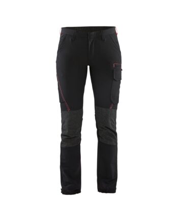 BlÅklder 7122 Service Buks Vejs Stretch Dame Sort Rød C32 Bukser Beklædning BlÅklder - BlÅklÄder Jeans  - 7330509742693