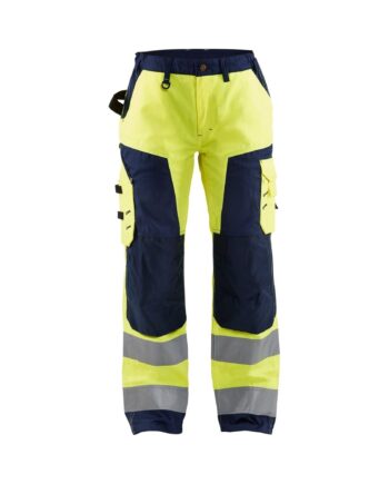 BlÅklder 7155 High Vis Buks Dame High Vis Gul Marineblå C34 Bukser Baglomme Blyantlomme - BlÅklÄder Jeans  - 7330509502013
