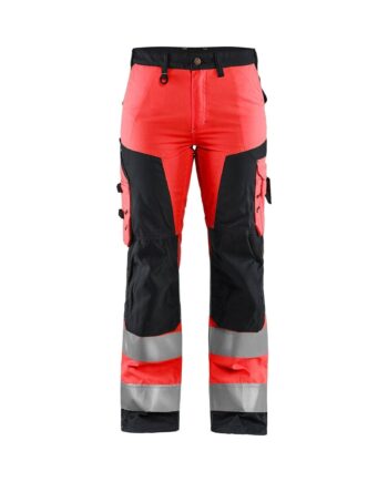 Sort BlÅklder 7155 High Vis Buks Dame High Vis Rød C34 Bukser Baglomme Blyantlomme - BlÅklÄder Jeans  - 7330509704523