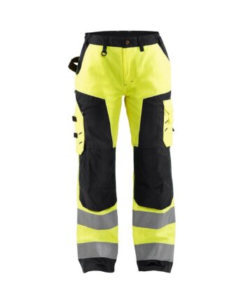 Sort BlÅklder 7155 High Vis Buks Dame High Vis Gul C34 Bukser Baglomme Blyantlomme - BlÅklÄder Jeans  - 7330509502174