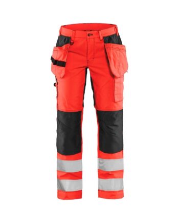 Sort BlÅklder 7163 High Vis Buks Med Stretch Dame High Vis Rød C34 Bukser Beklædning BlÅklder - BlÅklÄder Jeans  - 7330509811542