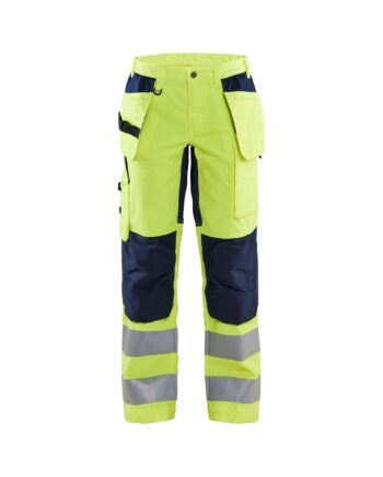 BlÅklder 7163 High Vis Buks Med Stretch Dame High Vis Gul Marineblå C34 Bukser Beklædning BlÅklder - BlÅklÄder Jeans  - 7330509615195