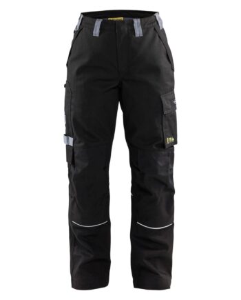 BlÅklder 7173 Brandhæmmende Arbejdsbukser Dame Sort Grå C34 Bukser Antiflamebukser Arbejdstøj - BlÅklÄder Jeans  - 7330509889664