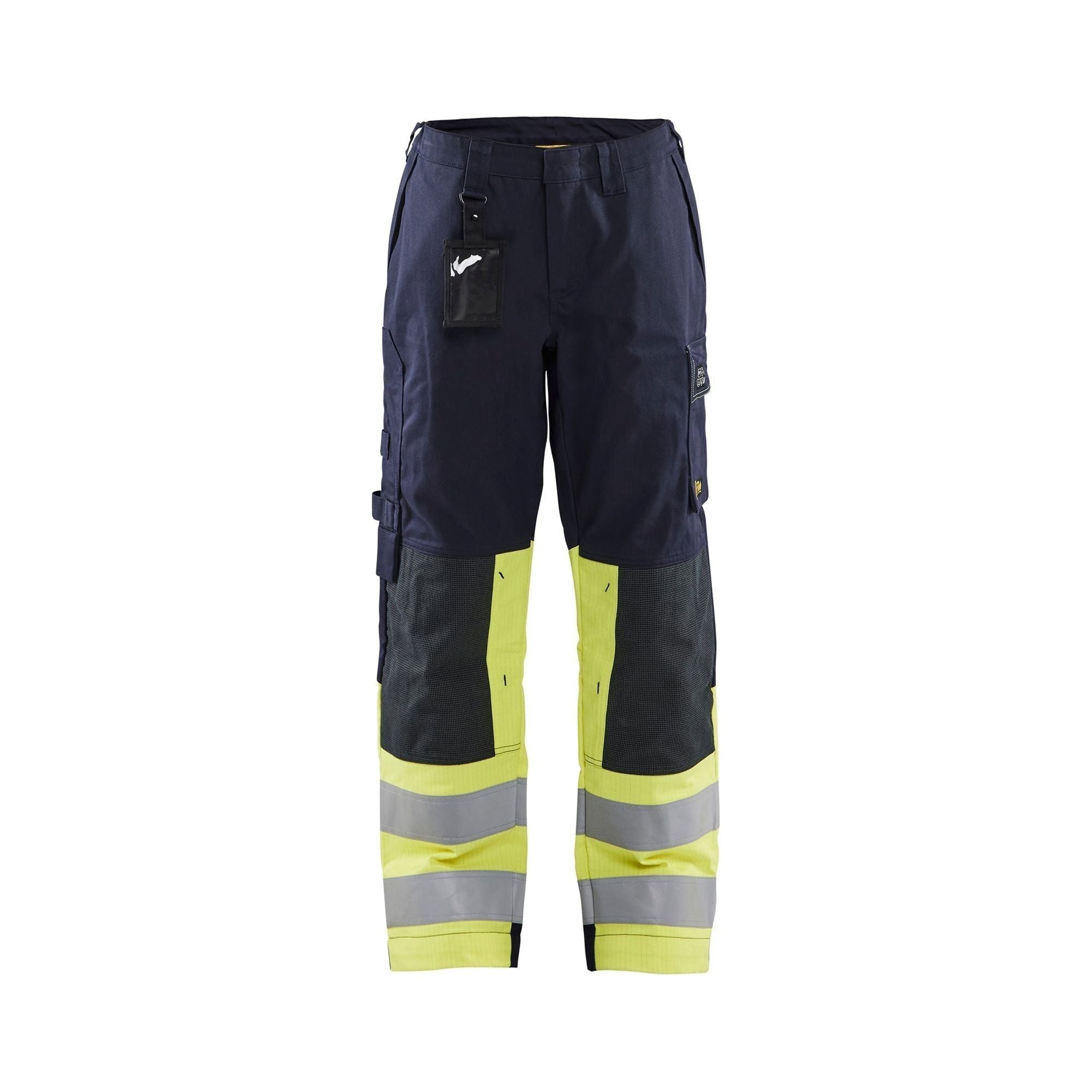 BlÅklder 7181 Flammehæmmende Multinorm Buks Dame Marineblå High Vis Gul C34 Bukser Antistatisk Baglomme - BlÅklÄder Jeans  - 7330509849019