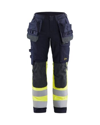 BlÅklder 7185 Flammehæmmende Multinorm Buks Inherent Med Stretch Dame Marineblå High Vis Gul C34 Bukser Antistatisk Baglomme - BlÅklÄder Jeans  - 7330509875575