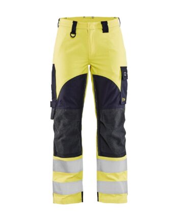 BlÅklder 7189 Flammehæmmende Multinorm Buks Inherent Dame High Vis Gul Marineblå C34 Bukser Antistatisk Baglomme - BlÅklÄder Jeans  - 7330509640951