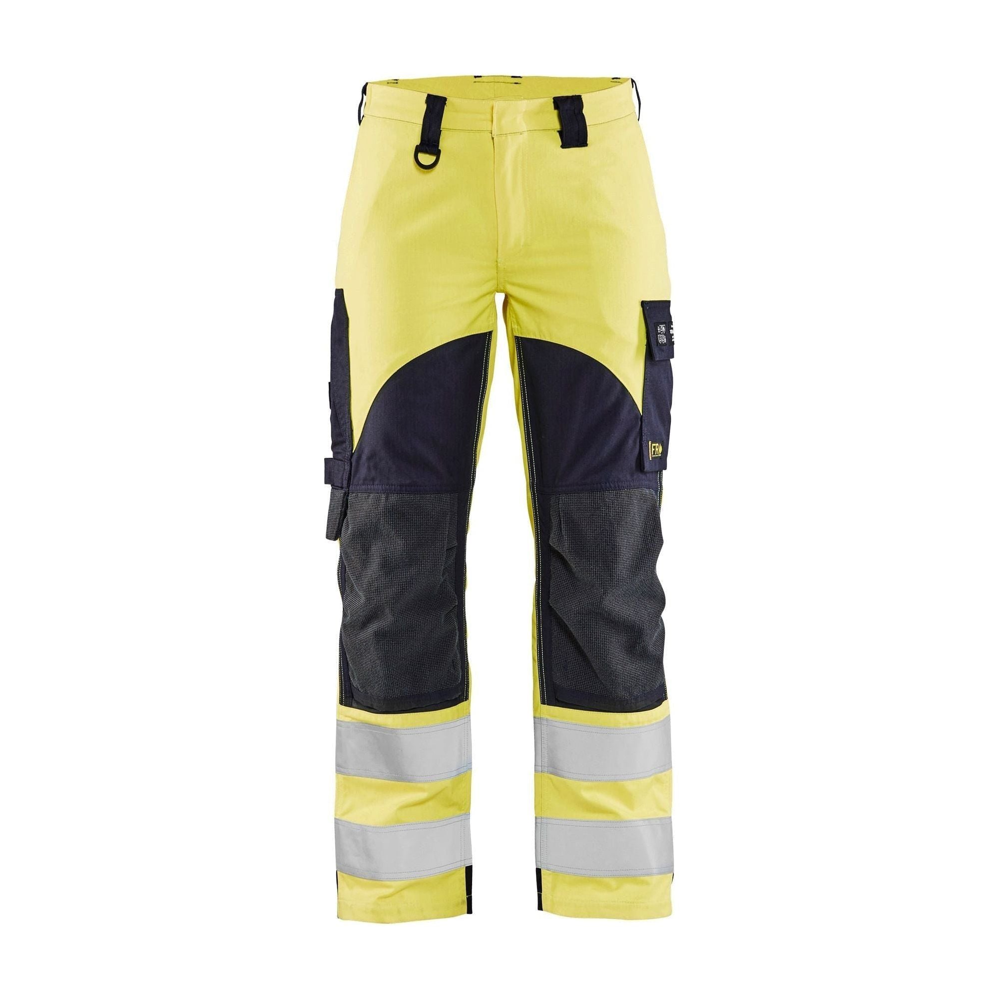 BlÅklder 7189 Flammehæmmende Multinorm Buks Inherent Dame High Vis Gul Marineblå C34 Bukser Antistatisk Baglomme - BlÅklÄder Jeans  - 7330509640951