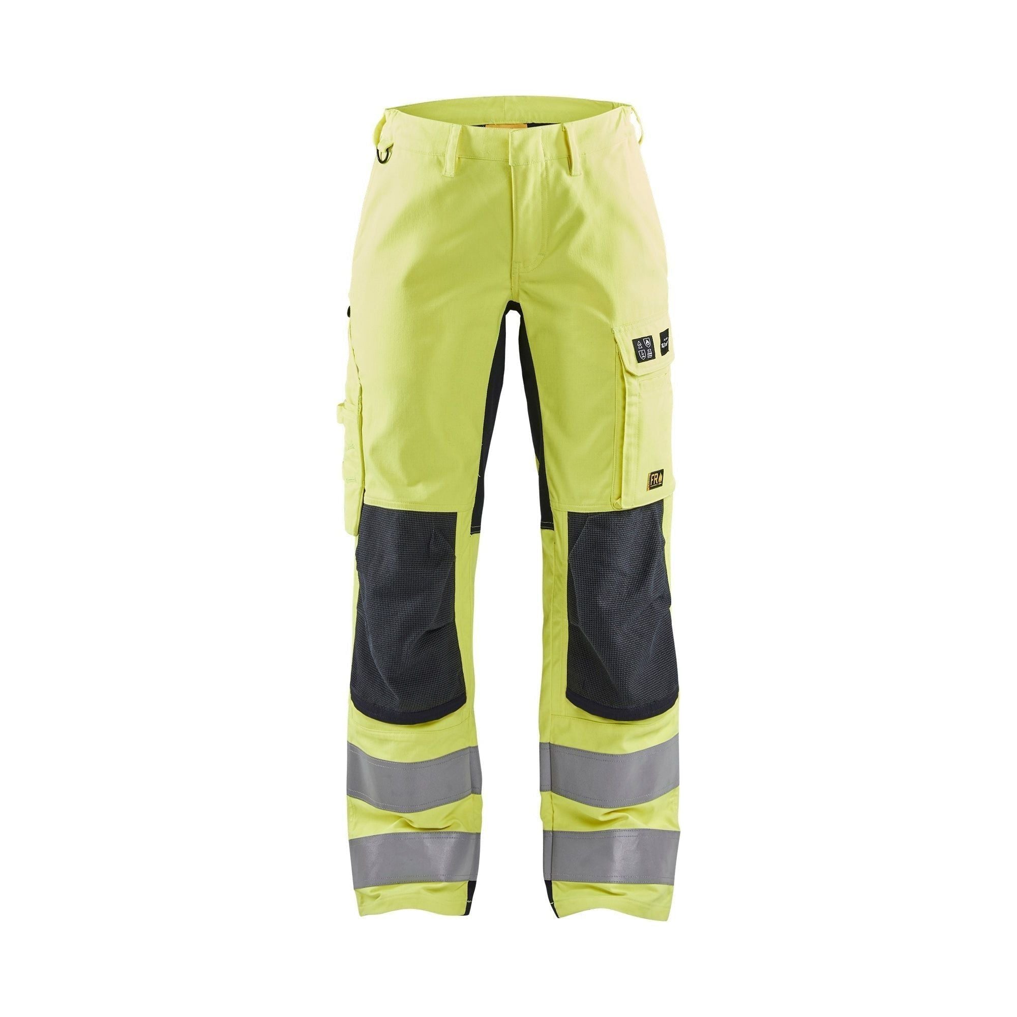 BlÅklder 7191 Flammehæmmende Multinorm Buks Inherent Med Stretch Dame High Vis Gul Marineblå C34 Bukser Antistatisk Baglomme - BlÅklÄder Jeans - 7330509805725