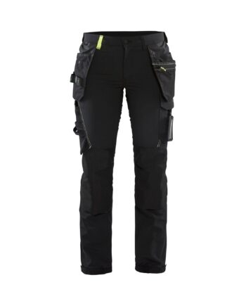 BlÅklder 7192 Håndværker Buks Vejs Stretch Dame Sort High Vis Gul C32 Bukser Baglomme BlÅklder - BlÅklÄder Jeans  - 7330509728970