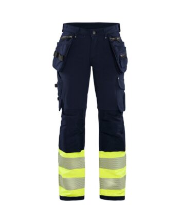 BlÅklder 7193 High Vis Buks Vejs Stretch Dame Marineblå High Vis Gul C34 Bukser Baglomme BlÅklder - BlÅklÄder Jeans  - 7330509776735