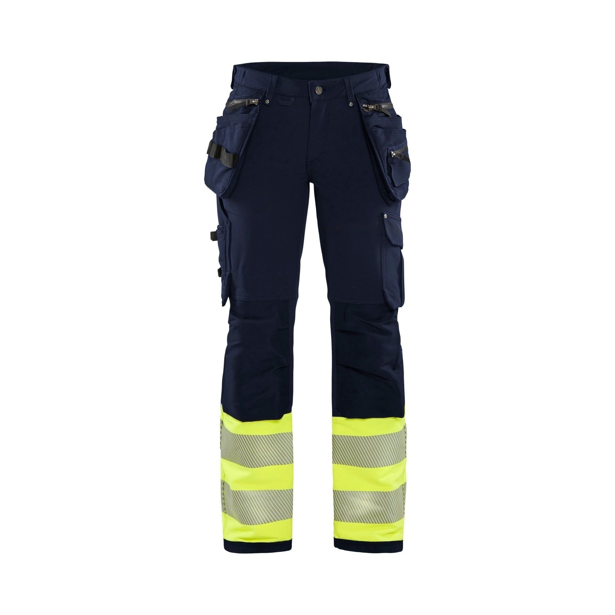 BlÅklder 7193 High Vis Buks Vejs Stretch Dame Marineblå High Vis Gul C34 Bukser Baglomme BlÅklder - BlÅklÄder Jeans - 7330509776735