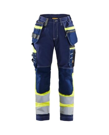 BlÅklder 7196 High Vis Buks Med Stretch Dame Marineblå High Vis Gul C32 Bukser Beklædning BlÅklder - BlÅklÄder Jeans  - 7330509877258