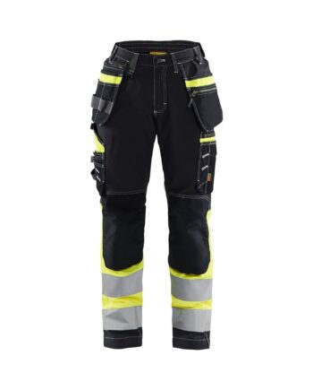 BlÅklder 7196 High Vis Buks Med Stretch Dame Sort High Vis Gul C32 Bukser Beklædning BlÅklder - BlÅklÄder Jeans  - 7330509877432